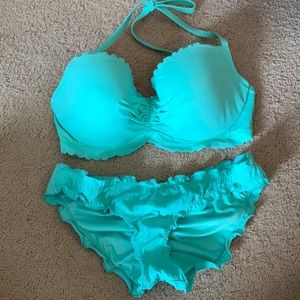 Turquoise blue bikini